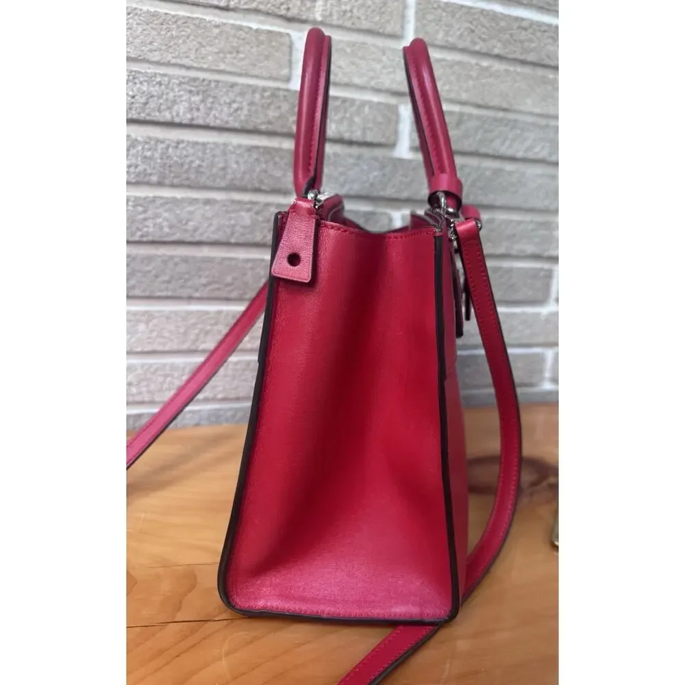 Louis Vuitton Red Smooth Leather City Steamer PM Bag